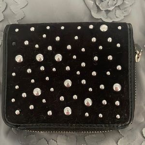 Juicy Couture studded black velour wallet